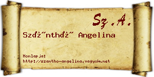 Szánthó Angelina névjegykártya